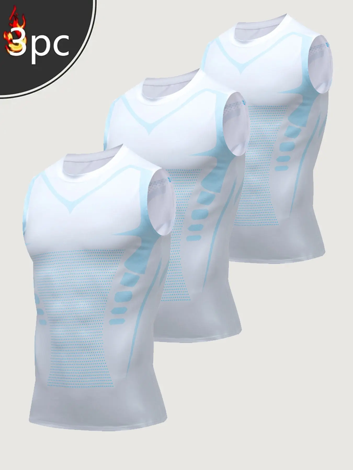 3-Pack Men's Sport Compression Tank Tops, Basketball Sleeveless Shirts, Sleeveless Gym Tops, Usa Style Training Wear, Moisture-Wicking, Ideal for Sports & Outdoor Activities
