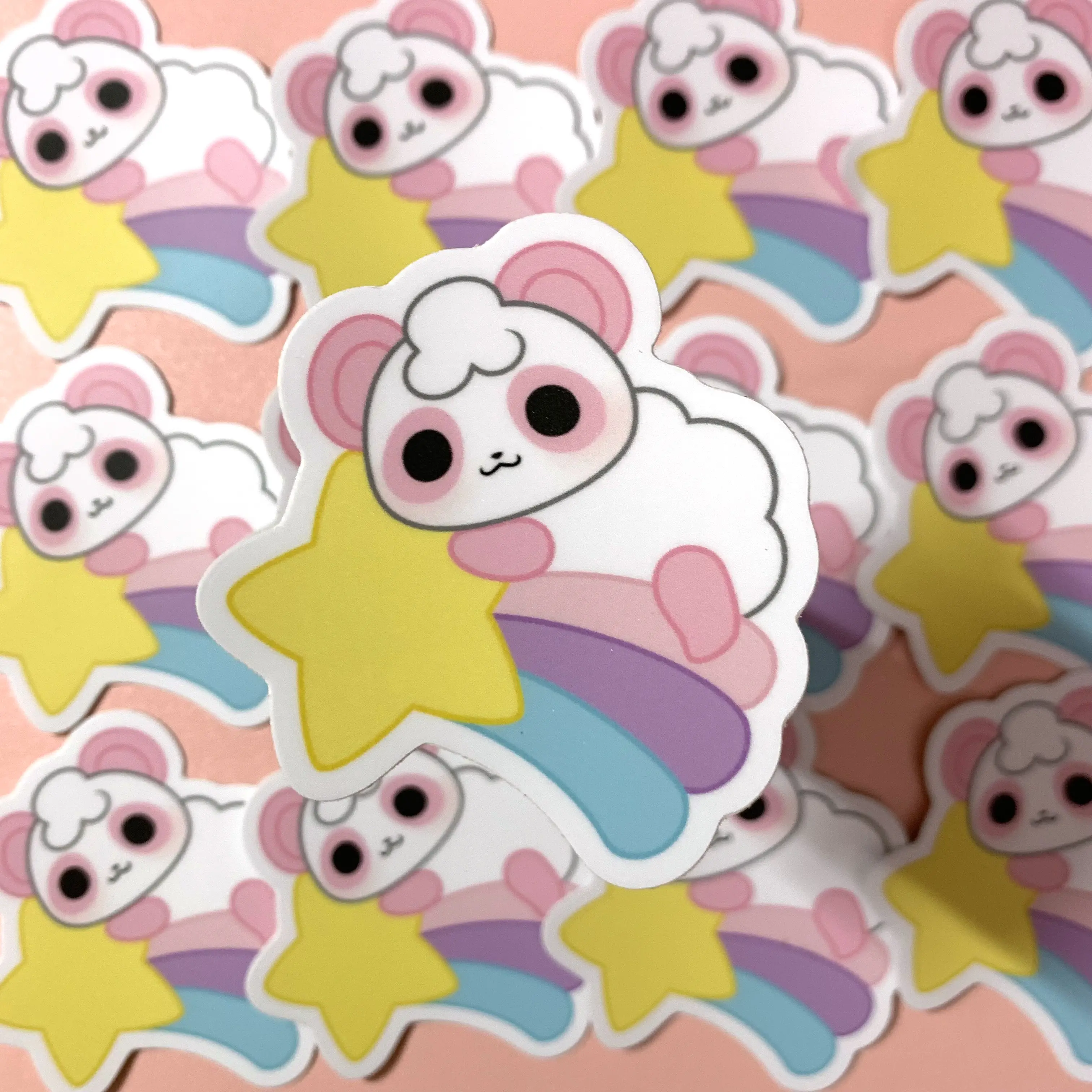 Parasol Paper WATERPROOF Shooting Star Pandy UV Resistant Vinyl Sticker Decal