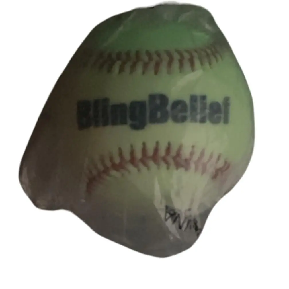 US-Made Standard Size Rubber Baseball for Youth - Glow in the Dark, Eye-Catching Design, Evening Game, Nighttime Play, Practice Use