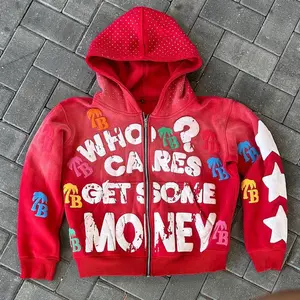 Personalized letter pattern hoodies Y2K Men and women zipper hoodies Oversized sweatshirts Y2K jackets Street style Retro tops Menswear Pullover