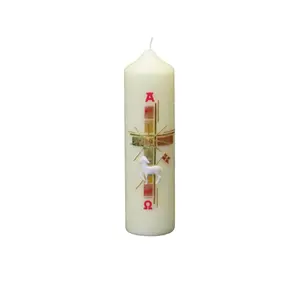 Paschal Candle Alpha (Α) and Omega (Ω) 8.5x 2 1/4 Inches