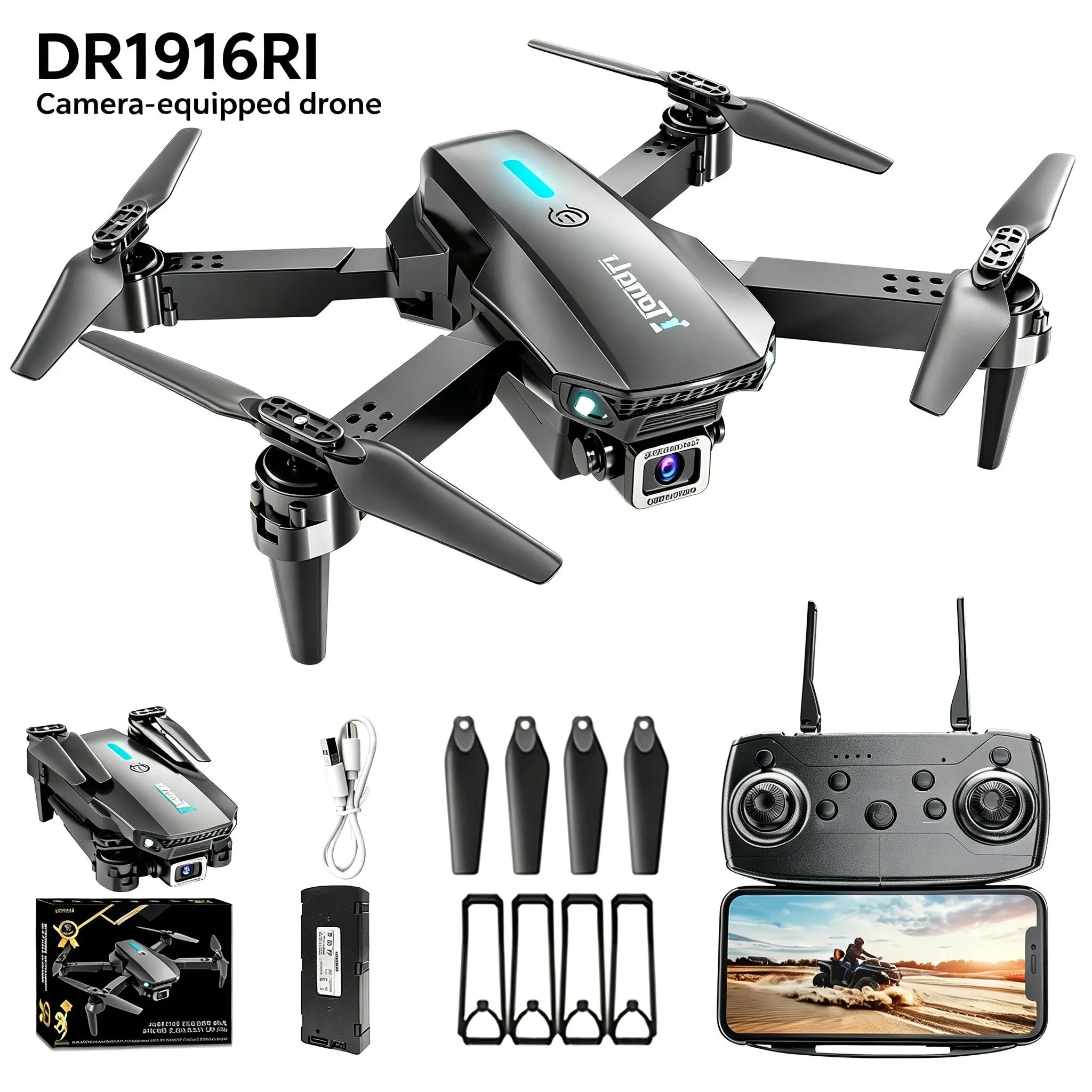 RC Aerial Photography Drone, RC Airplane, Foldable Kids Quadcopter with Headless Mode, Beginner Friendly, Perfect for Teens Ages 14+, Ideal Holiday, Carnival & New Year Gift, Foldable WiFi FPV Real-Time Transmission，TongLi Drone