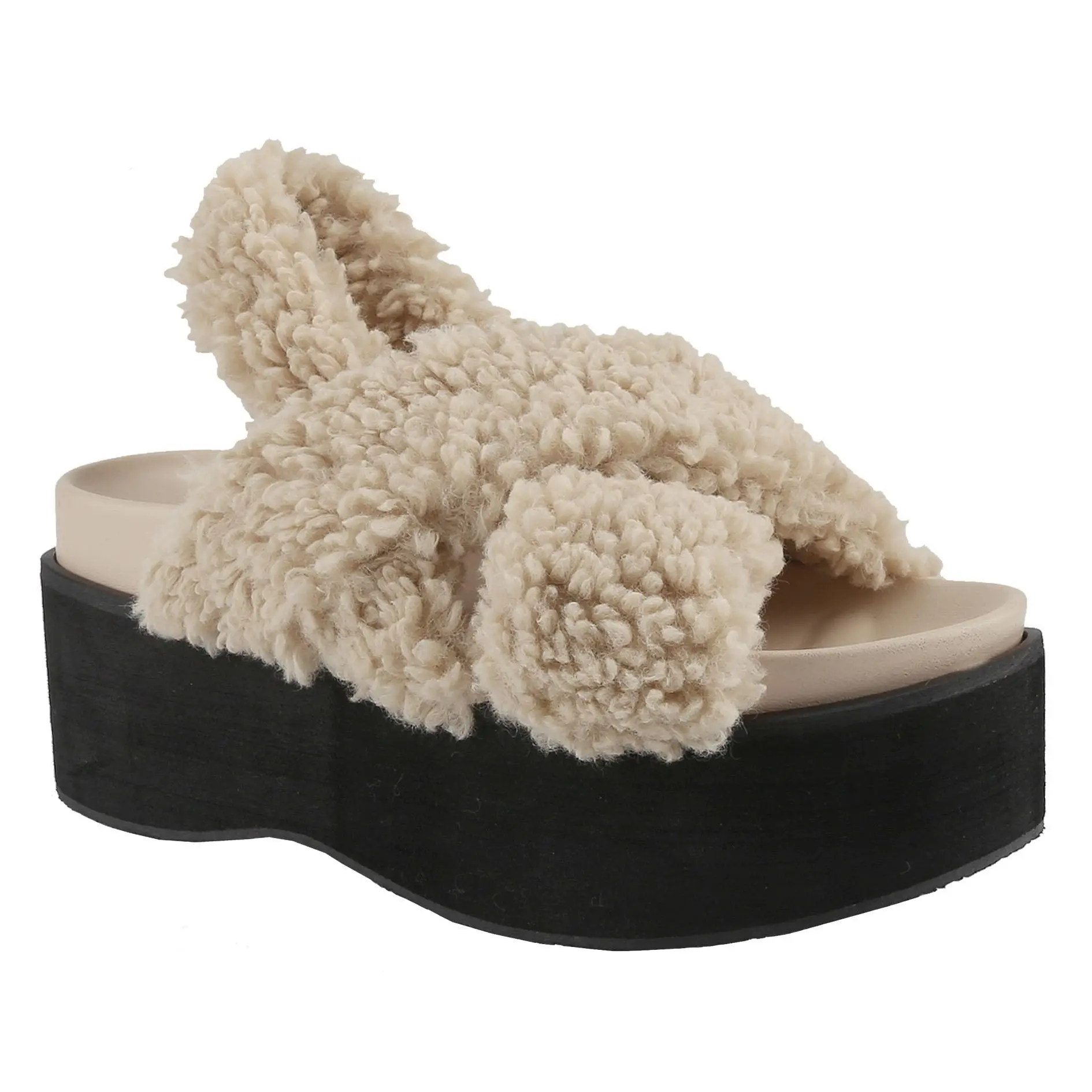 Belovely Women's Memory Foam Slippers Cross with Plush Lining - Soft and Comfy Indoor-Outdoor Footwear for Girls Comfortable Open Toe House Shoes