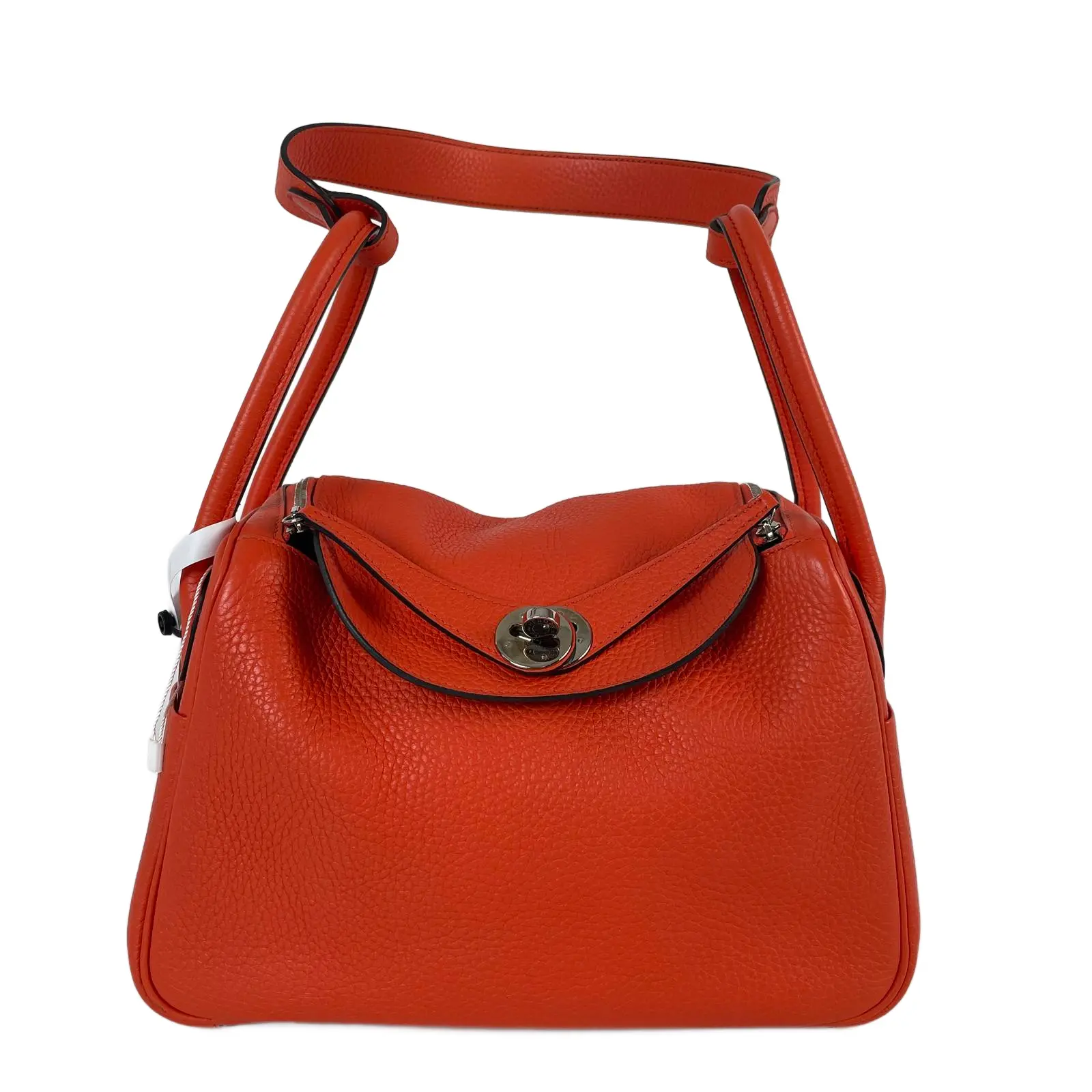 Pre-owned HERMÈS cowhide leather Crossbody bags Lindy 26++Bag charm++