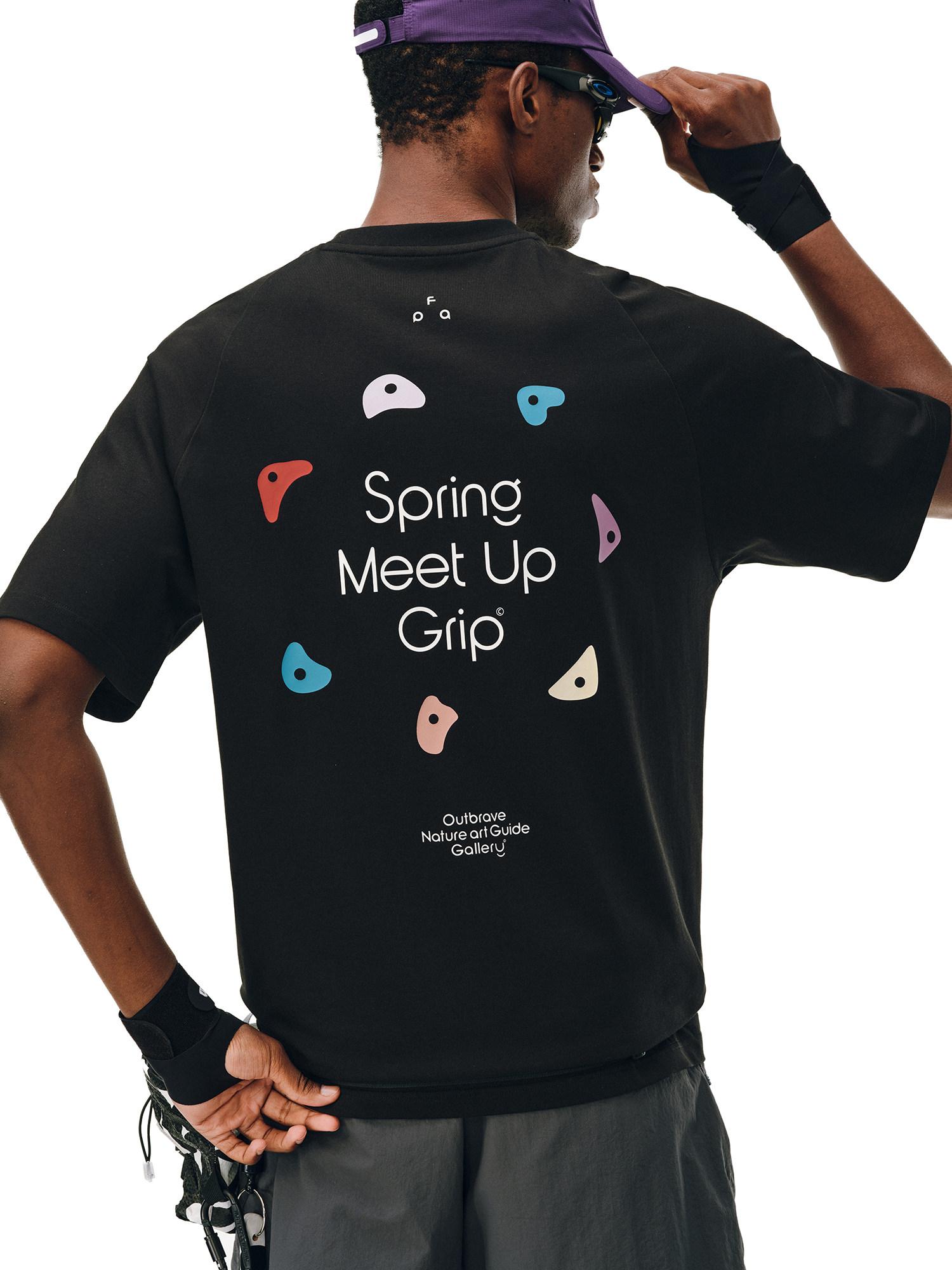 FPA Men’s Climbing Graphic Color Block T-Shirt – Crew Neck, Premium, Summer Outdoor Fashion Tee