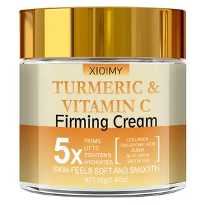 70g Turmeric Vitamin C Face Tightening Cream, Deeply Moisturizing, Strong Moisturizing Effect, Instant Skin Elasticity Boost, Aloe Vera & Collagen Infused, Moisturizer