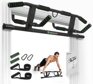 KAKICLAY 2026 Upgrade Multi-Grip Pull Up Bar with Smart Larger Hooks Technology - USA Original Patent, Designed, Shipped, Warranty