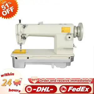3000 Stitch/Min Industrial Sewing Machine Heavy Duty Cast Iron, 5.5 to 13mm Stitch for Thick Fabrics