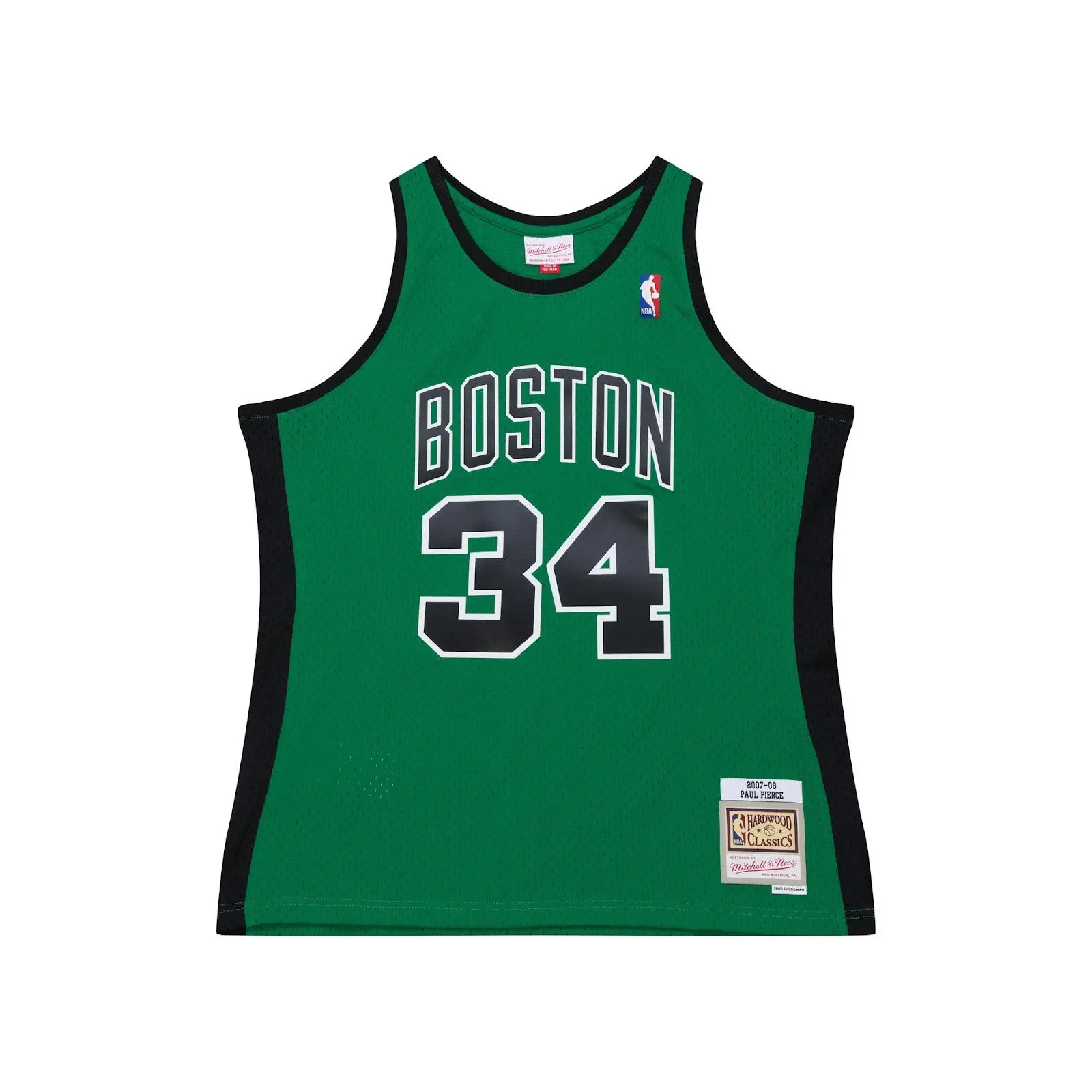 Paul Pierce Boston Celtics 2007-08 Kelly Green Swingman Jersey NBA Throwback Basketball Hardwood Classics Fan Gear Mitchell & Ness