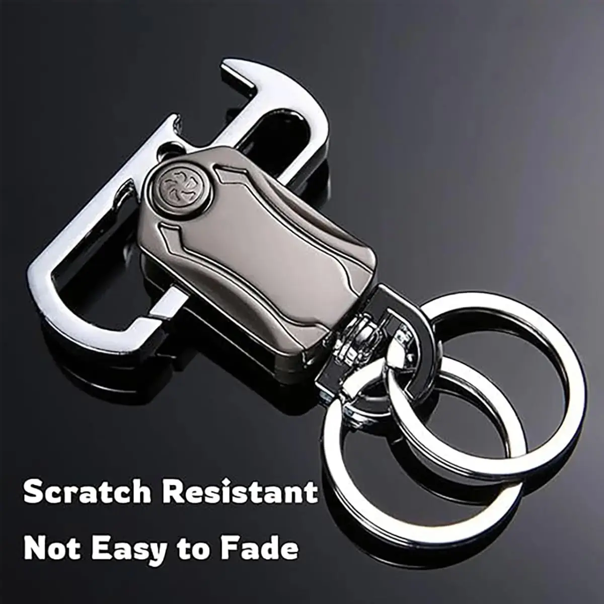 Joytutus Multifunctional Heavy-Duty Keychain - Carabiner Clip, Bottle Opener, Fidget Spinner, Compact Design, Scratch-Resistant, Fade-Resistant Keychain for Car Keys, New Year Gifts