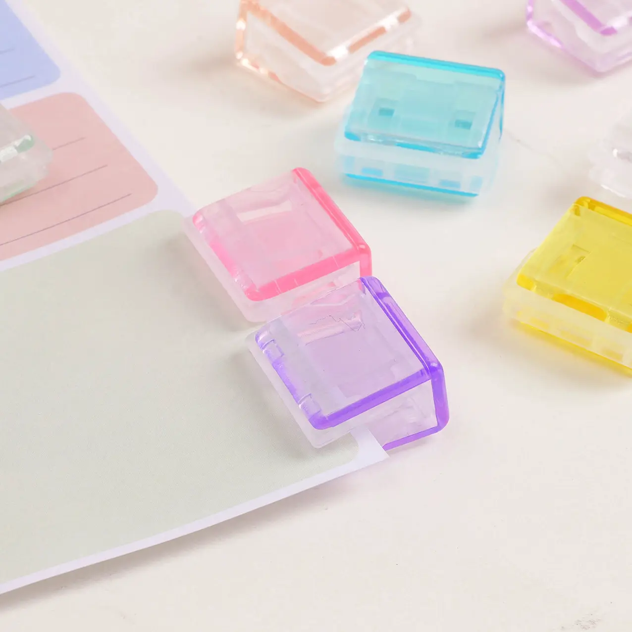Transparent Binder Clips, Paper Organizer Clips, Document Sorting Clamps, File Holder Clips, Push Clips for Papers, School Test Paper Organizer, Office Supplies, Study Notes Classification Clips