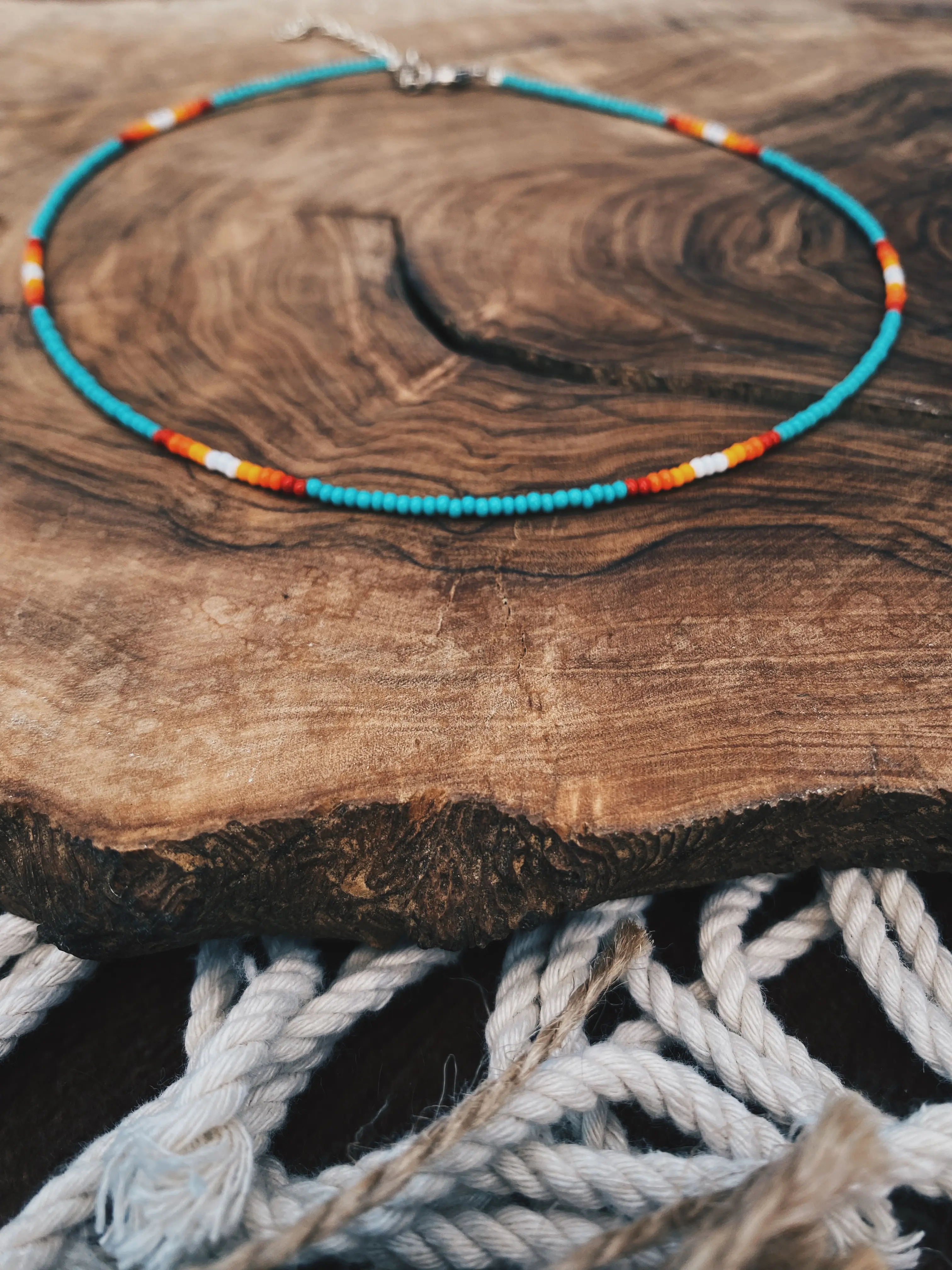 Teal western Beaded necklace Teal western Beaded necklace