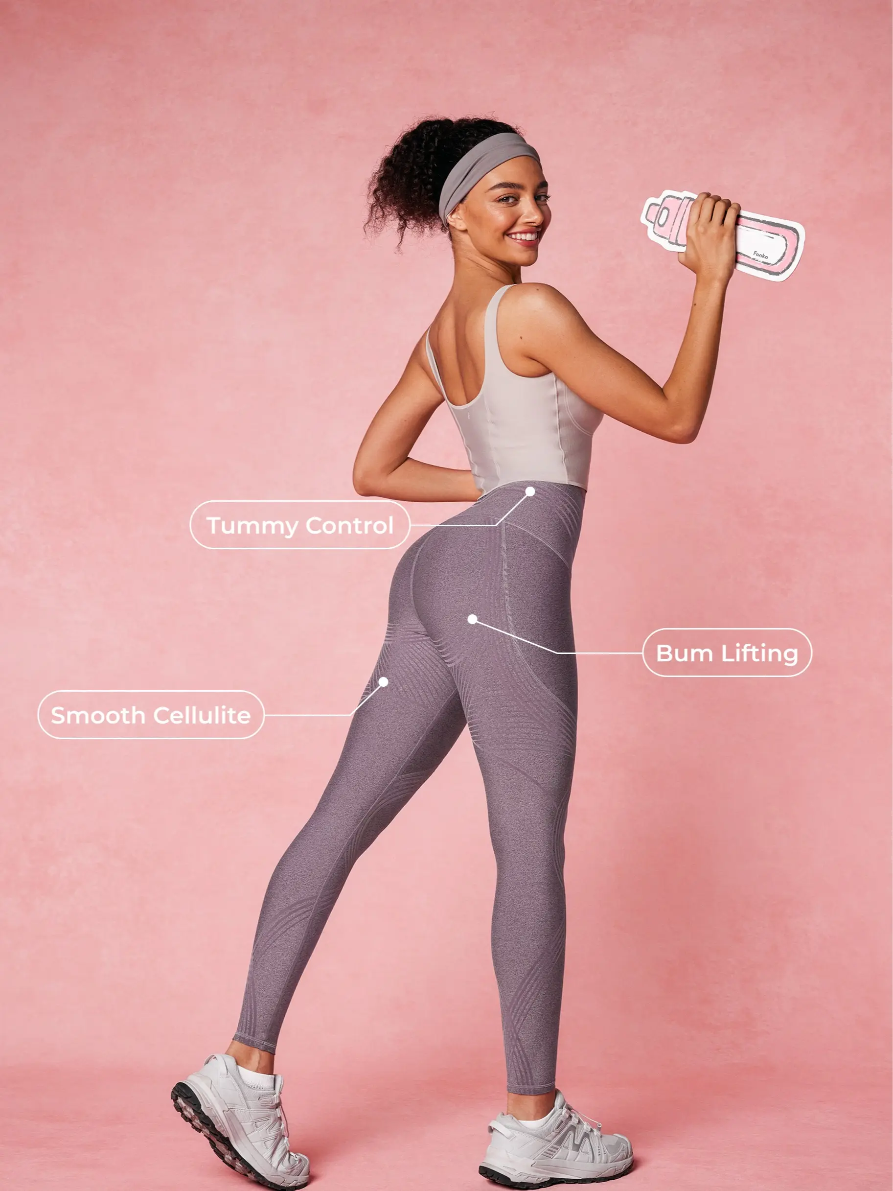 Fanka Body Sculpt Leggings 2.0 - Reversible, Tummy Control, Breathable, Seamless, Soft Stretchy Fit Sportswear for Gym Fitness