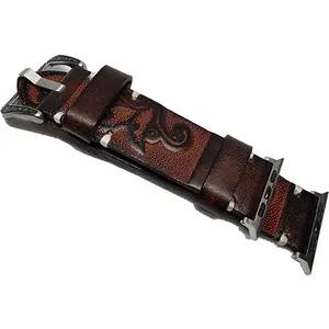 Handmade Tooled Apple Watch Band / Leather watch band / For Apple Watch Series 5, 4, 3, 2, 1 (42/44mm) Accessories Vintage