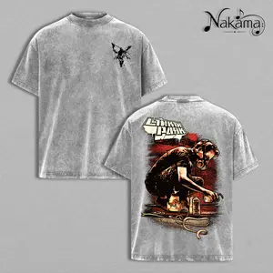 Chester Bennington Legacy Tee – Vintage Acid Wash Heavy Cotton Oversize Unisex Rock Band T-Shirt, Retro Y2K Nu Metal Streetwear Top, Linkin'n Parks Music Merch for Fans, 2000s Tour Collector Merch
