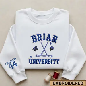 Briar University Hockey Club Embroidered Sweatshirt and Hoodie, , Graham 44 Sweater,Off Campus Series Shirt, Romance Reader Sweater
