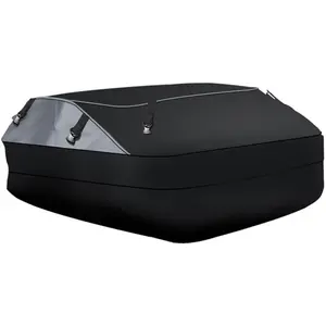 Car Rooftop Cargo Carrier Foldable Car Topper Luggage Carrier Waterproof Bag, Roof Rack Cargo Carrier with Lock, 6 Reinforced Straps, for SUV, Truck and Car