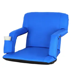 Water-Resistant Folding Picnic Chair - 9 Adjustable Tilt Positions, Cup Holder, Armrests, Lightweight Padded Design, Portable Outdoor Chair for Beach, Outdoor Sports, Camping Furniture