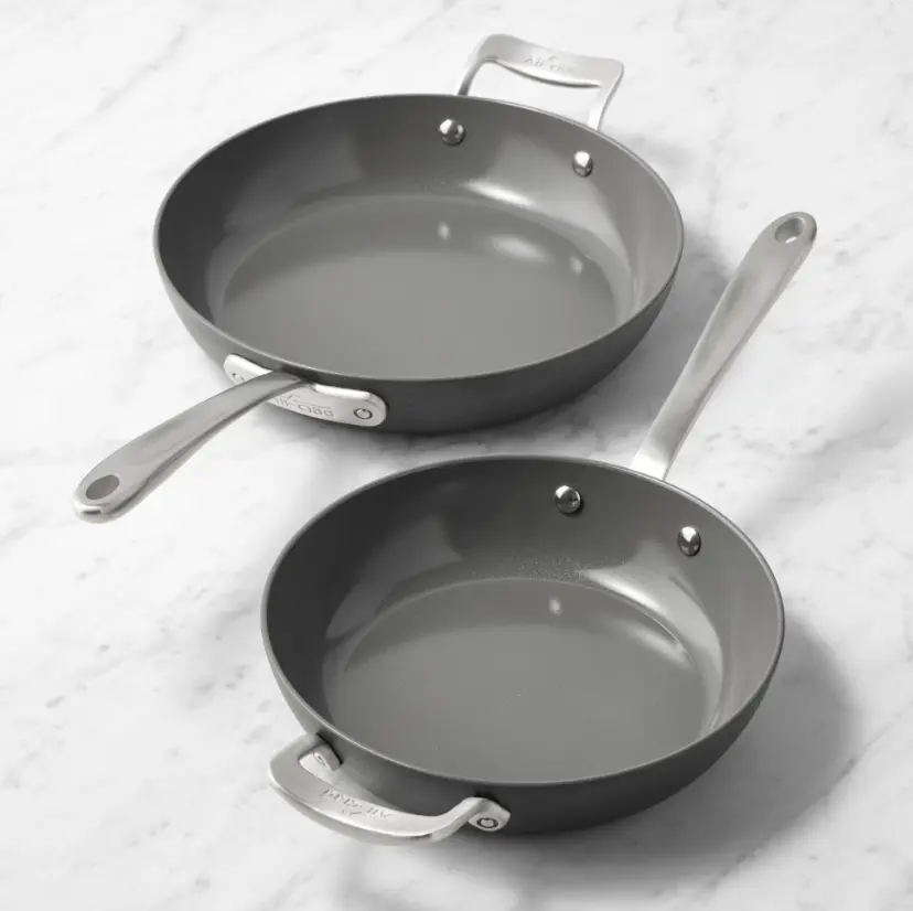 All-Clad HA1 Expert Ceramic Nonstick Fry Pan, Set of 2