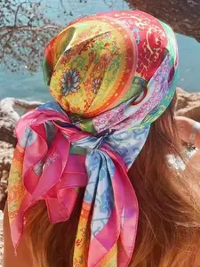 High-Quality Plain Satin Towel, New Spring Fashion Women's Headscarf, Scarf Head Wrap, Boho Style Scarf, Fashion Hair Scarves, Belt, Bag Decor, Ribbon, Hairband, Gift for Holidays