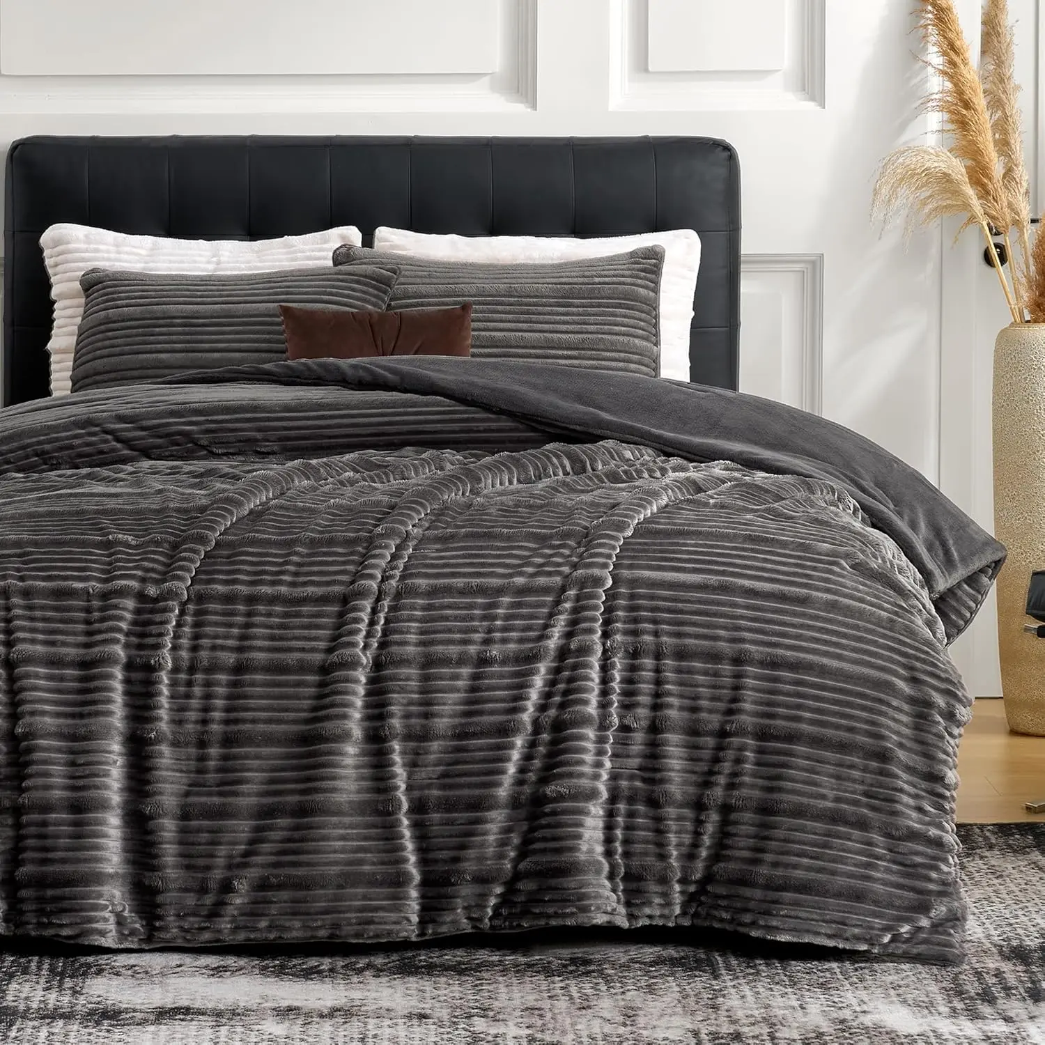 Striped Charcoal Gray