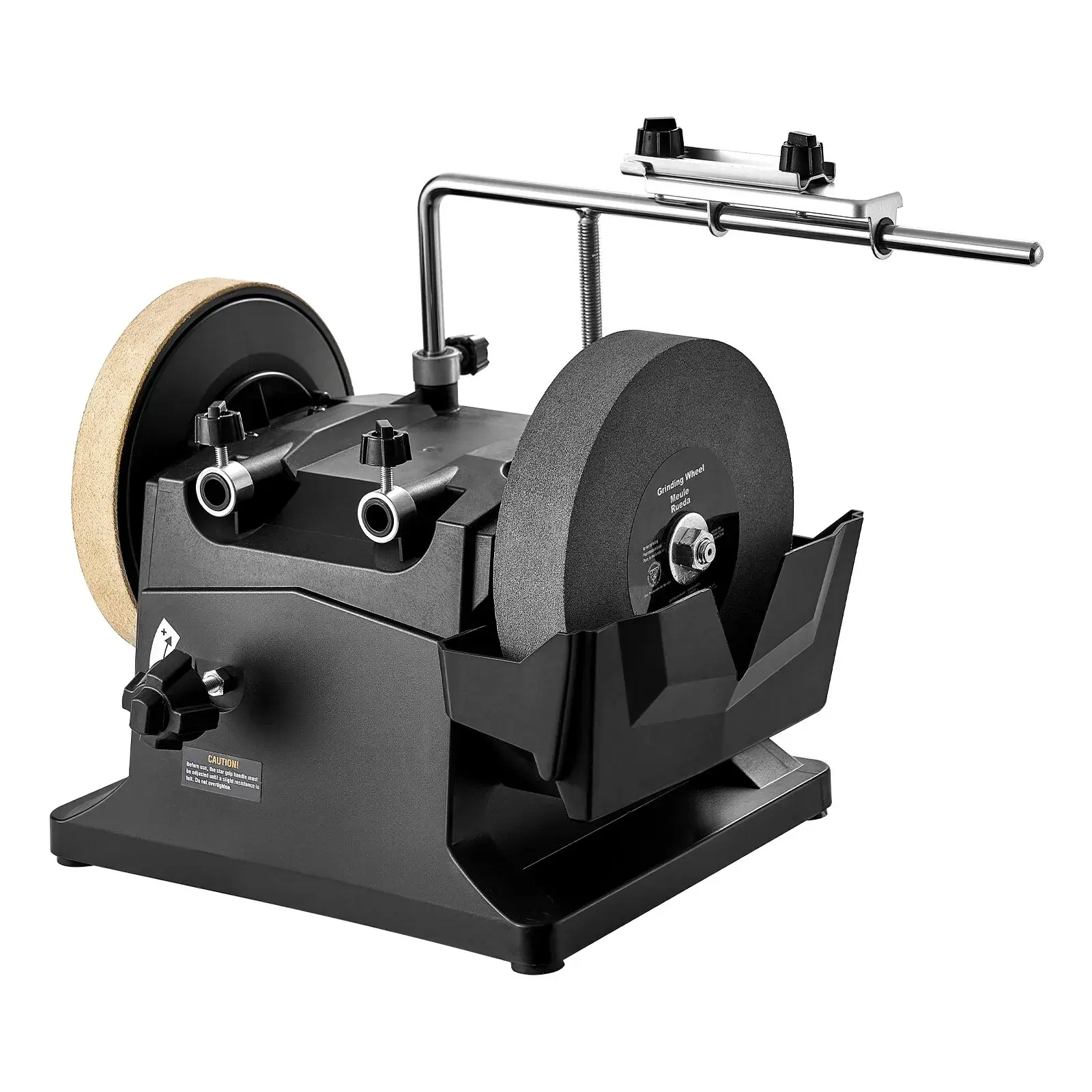 【BackToSchool】VEVOR 8-Inch Wet Sharpening System, Water-Cooled Knife Grinder Machine with 155 RPM Grinding Speed, Vertical/Horizontal Two-Direction Wet Stone Grinder, Wet Bench Grinder for Knife, Chisel, Knife, Axe