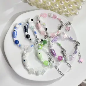 [NEW] Fish & Rabbit Ceramic Bracelet – Stainless Steel Bracelet for Couples or Friends