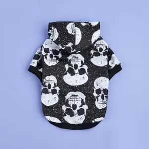 Dog Hoodie, Cute Skull Print Pet Clothes, Pet Clothing for Small Medium Dogs & Cats, Dog & Cat Clothing Supplies, Christmas Gift, Halloween