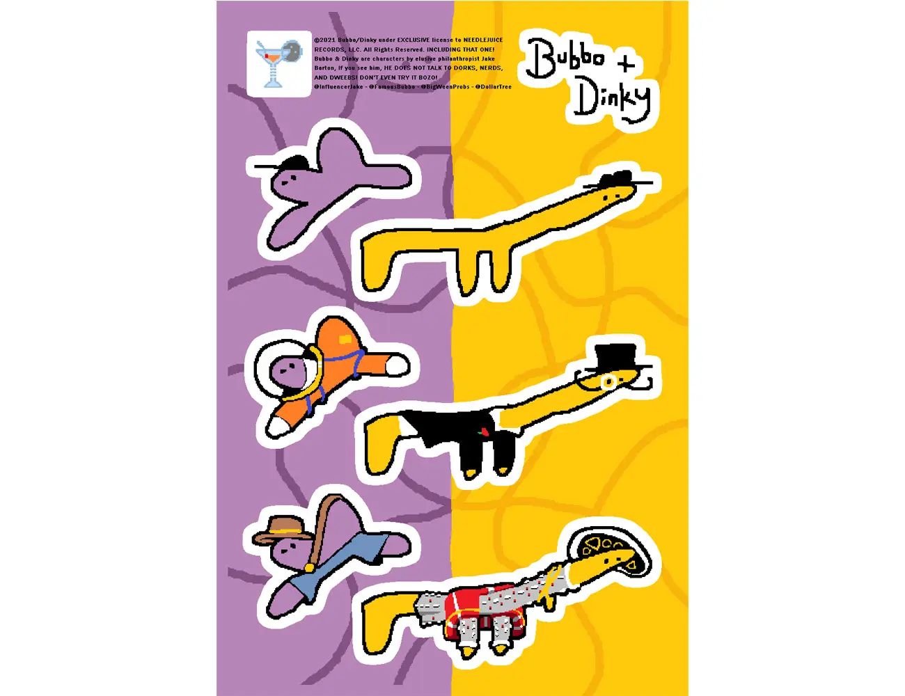 Bubbo + Dinky Sticker Sheet