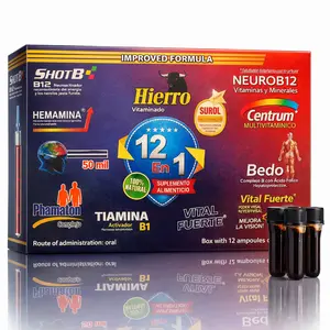 Viral Multi-Vitaminico 12 Pack - Hierro  12 en 1 Contiene 12 Micro-Botellas de 15ml - Health care Supplement Dietary Edible Fitness Bathroom Daily Energy & Wellness Support (12 x 15mL)