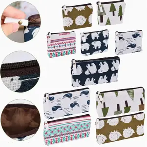 10 Pack Multifunctional Zipper Pouches - 5 Style Small Pencil Case & Makeup Bags Suitable for, Travel, Cosmetic, Coin Purse, Pouches for Purse, Multicolor Zipper Bags with Hand Washable Care