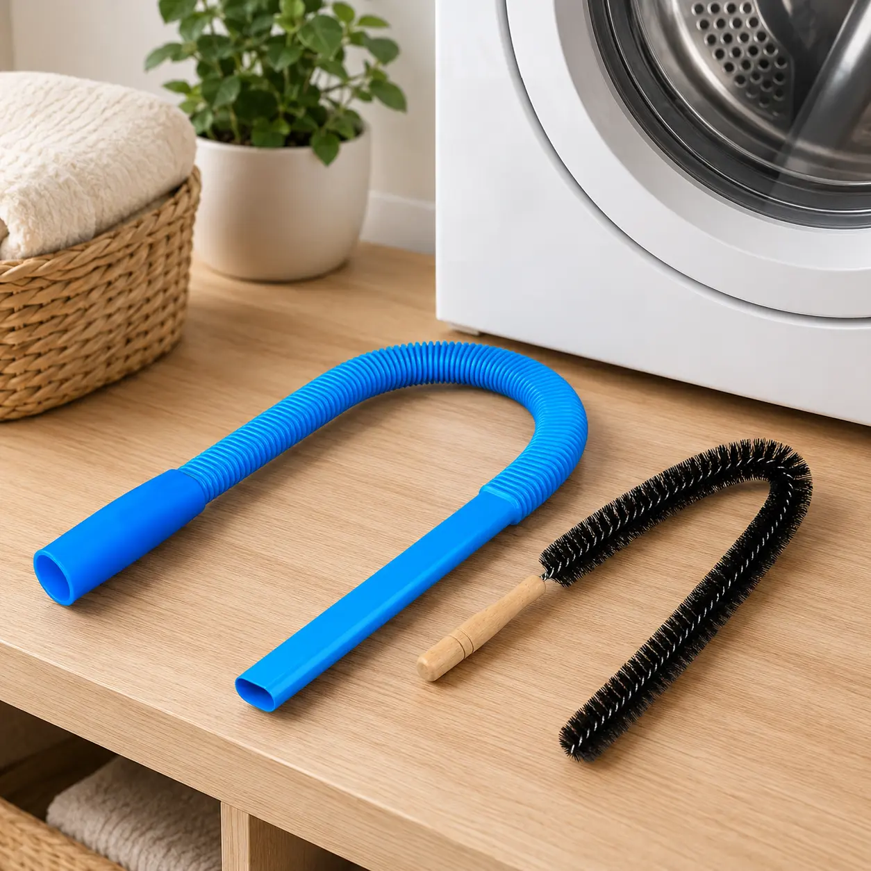 Universal Dryer Vent Cleaner Brush-Hose Combo - Powerful Suction Integration, Lint Brush, Vacuum Hose Attachment, Vent Filters, Household Appliance Maintenance Tools to Prevent Clogs, House Cleaning Tools