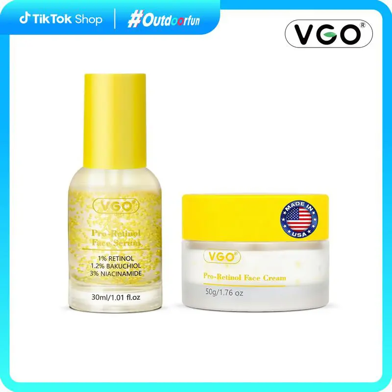 VGO Skin Renewal Serum (Pro-Retinol + Bakuchiol + Niacinamide) - Improves Dullness, Minimizes Pores & Evens Skin Tone | Gentle Hydration for Sensitive Skin