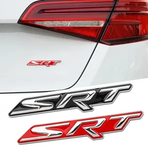 Metal 3D Car Rear Trunk Stickers Car Decals For Charger Srt Emblem Badge Sxt Challenger Durango Viper Caliber Grill Emblem Badge Decoration