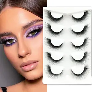 Eyelashes Cat Eye Mink Lashes Wispy Natural Look Extensions Faux Mink Eyelashes Makeup Lash Extensions