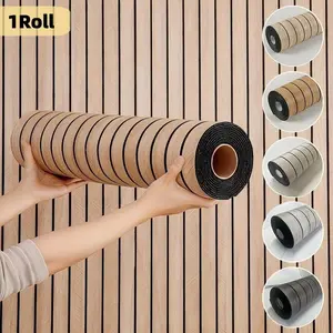 1 Roll 3D Wood Grain Wall Panel, Self-Adhesive Backing, Waterproof, Removable and Reusable, Textured Design, Easy Clean and Install, Home Decor