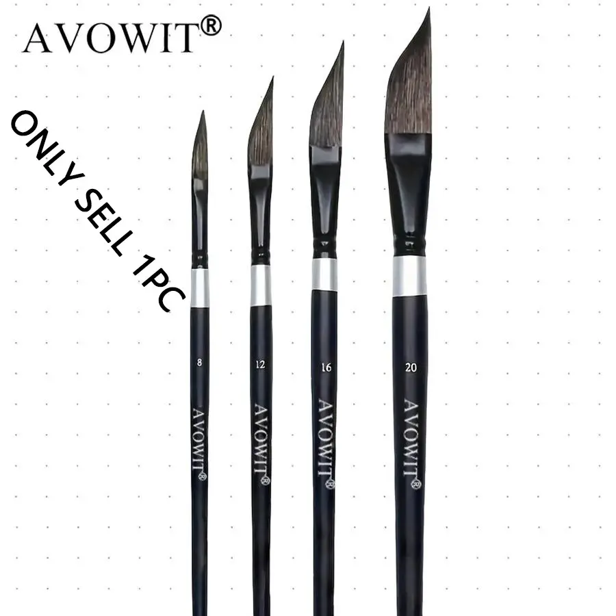 Professional Watercolor Brush Set, Tapered Design with Imported Nylon Hair, Birch Wood Handle, Soft and Durable for Watercolor and Acrylic Painting, Acrylic Paint Brushes, Painter Tool, Craft Tool