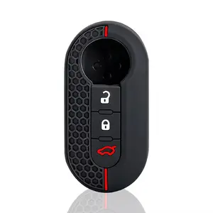 Silicone Key Case Remote Fob Car Key Cover For Peugeot Boxer For Citroen Jumper For Fiat 500 Panda Ducato 500L Punto Lancia Musa