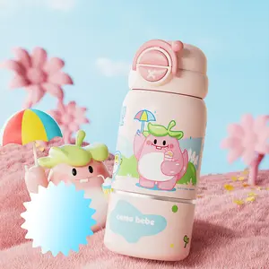 【COMOBEBE】16oz 3-in-1 Stainless Steel Cup – Straw, Sip & Removable Base Cup for Drinking, Triple Insulated, Versatile & Fun for All Ages.