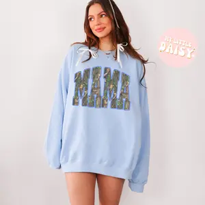 Blue camouflage  MAMA t-shirt/sweatshirt