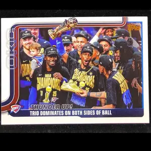 Topps 2025-26 Thunder Up Golden Mirror Variation SSP Basketball Card