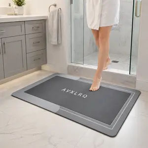 Bath Mat Bathroom Mat Rug Non Slip Super Absorbent Stain Resistant Quick Dry Thin Bath Rug-Bath Mats for Bathroom Floor Bathtub Vanity-Bathmat Bath Rug Easy Care Kitchen Floor Mat Bathroom Decor Set