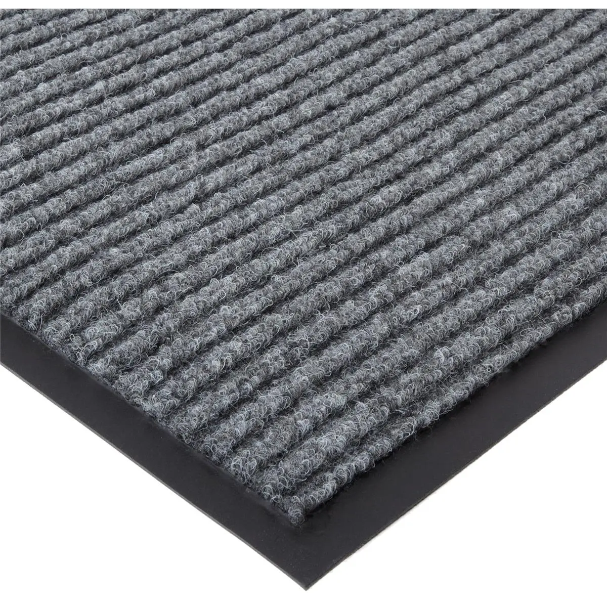 Durable Corporation 613S0046GY Anti-Wear Fade-Resistant Commercial Entrance Mat, Gray Spectra Rib Non-Customised Indoor Mat with Excellent Scraping Action, 4 ft W x 6 ft L, Anti Wear Doormats