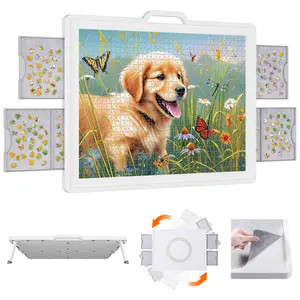 Lifewit 1500-Piece Jigsaw Puzzle Board with Drawers – Multiple Options: Rotating, Tilting, Adjustable Height, Ideal Gift for Puzzle Lovers