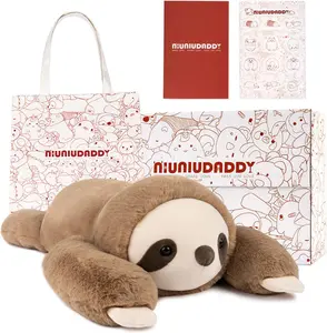 Niuniu Daddy 3.66lb Weighted Sloth Stuffed Animals with Gift Box, Plush Toy for Kid, Stuffed Pillow as Gift for Christmas Birthday