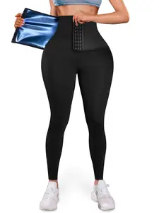 Silver Fiber Sweat Pants High Waist Abdomen Shaping, Sporty Style All Seasons, Slimming and Form-Fitting Workout Wear Athletic Bottoms