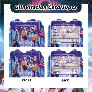 New Witchy Girl Group K-Pop Theme Birthday Party Invitation Card, Custom Invitation, Stylish Event Invite, Party Invites, Invitation Designs, Perfect for Fans and Celebrations