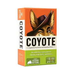 Coyote by Exploding Kittens - Party Game by Tim Ferriss - 10 Minute Family Card Game for Ages 10+ - 3-8 Players - High Stakes Chaotic Fun