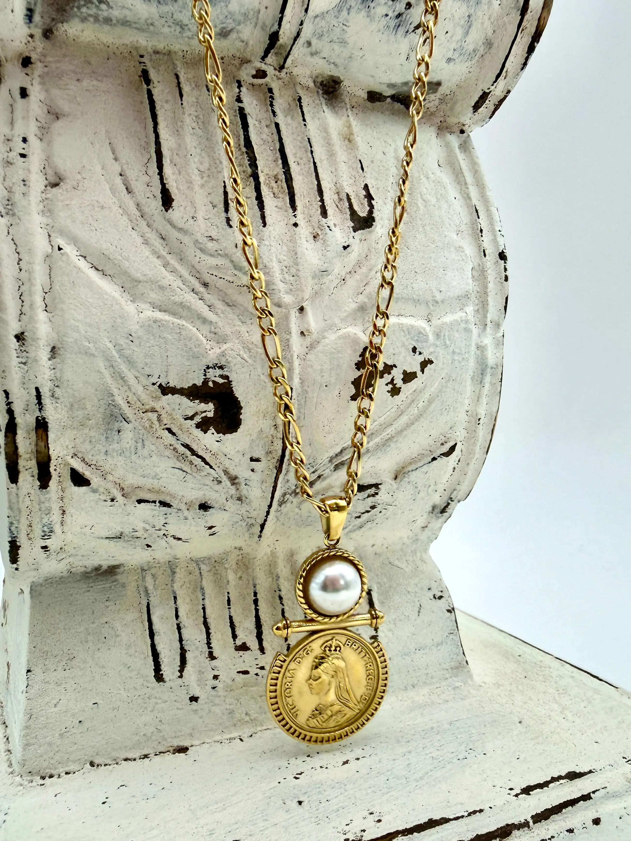 Macy Coin Necklace by ChansuttPearls