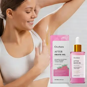 Strawberry Flavor Hair Removal After Shaving Care Essential Oil, containing hyaluronic acid, vanilla and strawberry extracts, the texture is light and non-irritating, Quick Absorbing, deeply hydrating, gently moisturizing, nourishing, tender and delicate,